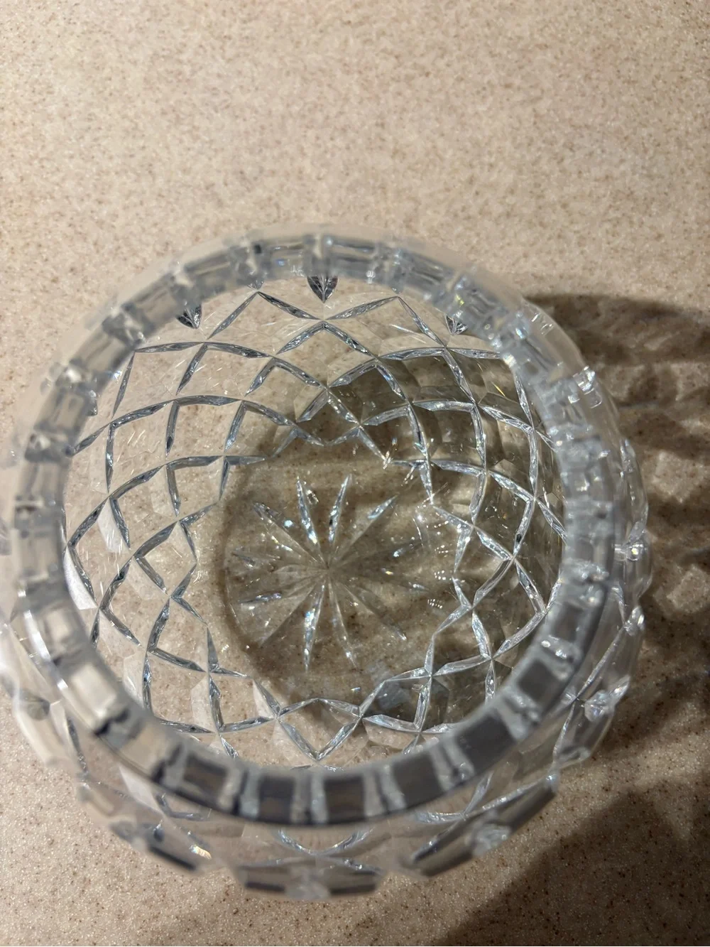 Vintage cut crystal rose bowl. Like new. 4.25” tall